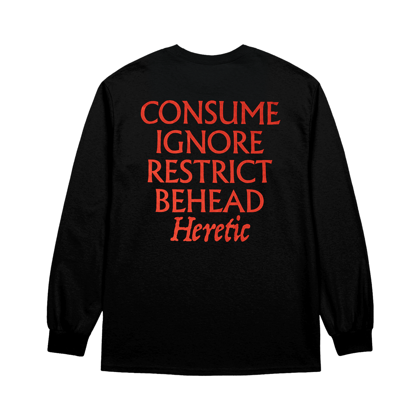 HERETIC LYRIC LONGSLEEVE (BLACK)