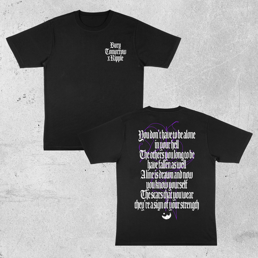 BURY TOMORROW x RIPPLE COLLAB SHIRT - all profits to Ripple suicide prevention