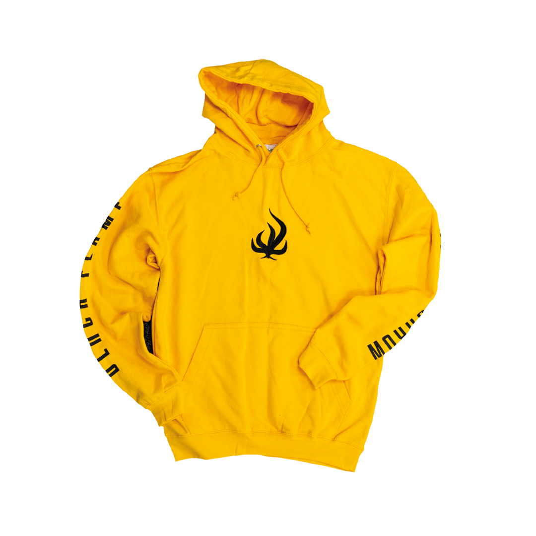 yellow merch hoodie